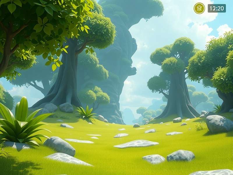 Ultra Green Escape gameplay screenshot showing lush green environments